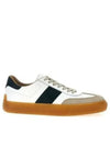 Calfskin Leather Low Top Sneakers White Green - TOD'S - BALAAN 2