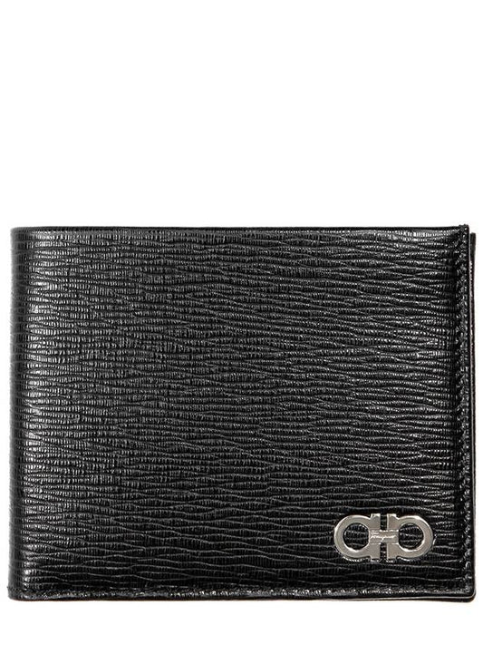 Gancini Half Wallet Black - SALVATORE FERRAGAMO - BALAAN 2