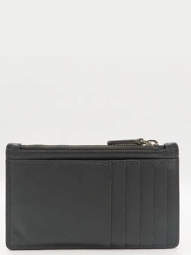 594311 Gray leather logo print zip up card wallet - BALENCIAGA - BALAAN 3