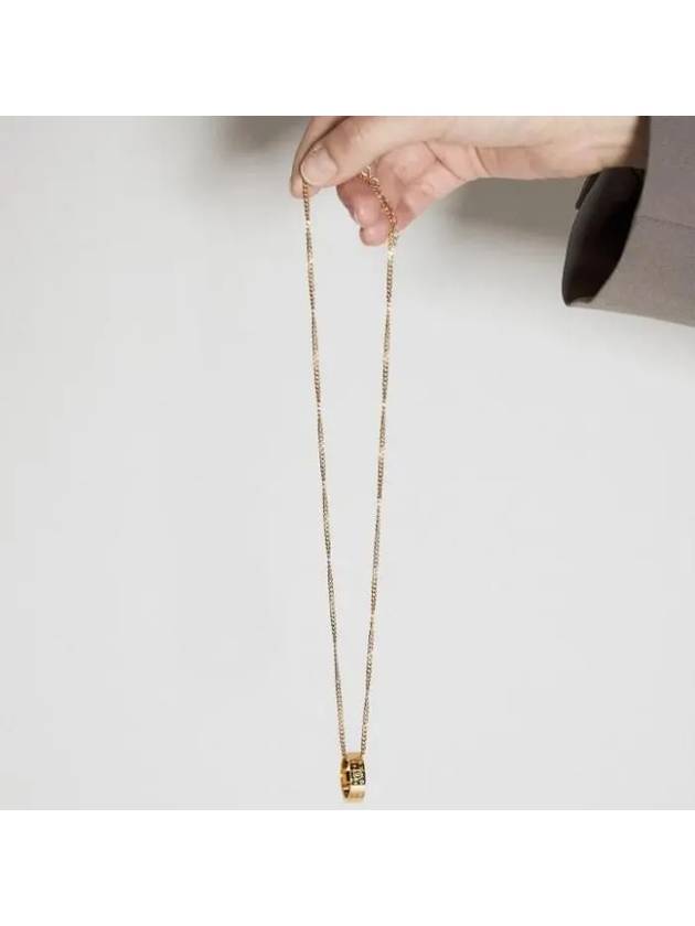 Numeric Minimal Signature Pendant Ring Necklace Gold - MAISON MARGIELA - BALAAN 2