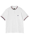 Embroidered Logo Short Sleeve Polo Shirt White - NEEDLES - BALAAN 3