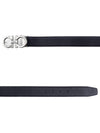 Reversible Adjustable Gancini Belt Black - SALVATORE FERRAGAMO - BALAAN 2