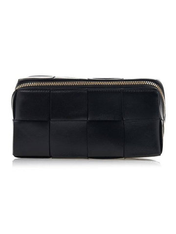 Intrecciato Pouch Bag Black - BOTTEGA VENETA - BALAAN 1