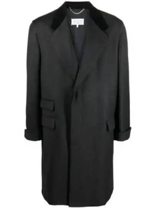 Work in Progress Wool Single Coat Charcoal - MAISON MARGIELA - BALAAN 2