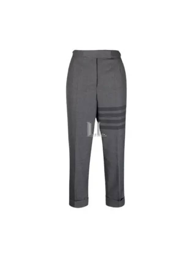 4-Bar Wool Crop Pants Grey - THOM BROWNE - BALAAN 2