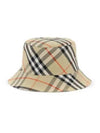 Check Cotton Blend Bucket Hat Beige - BURBERRY - BALAAN 2