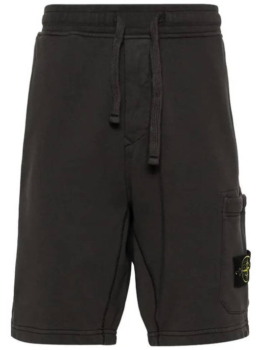 Men s Regular Fit Cotton Fleece Cargo Shorts 801564651 - STONE ISLAND - BALAAN 2