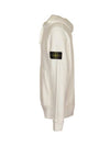 Logo Patch Drawstring Hoodie White - STONE ISLAND - BALAAN 4