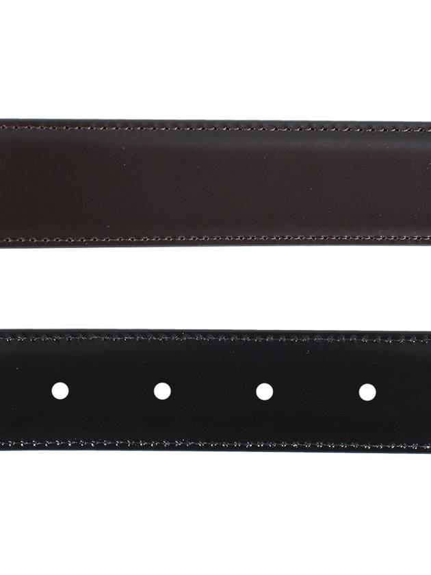 Gancini Reversible Leather Belt Black Dark Brown - SALVATORE FERRAGAMO - BALAAN 5