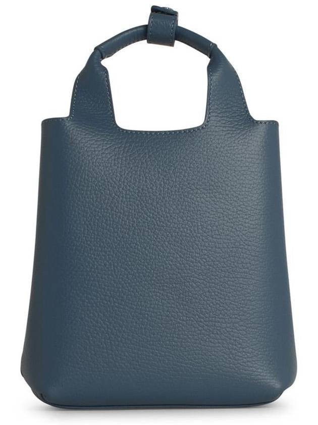 Hogan Mini Shopping Bag In Blue Leather - HOGAN - BALAAN 3