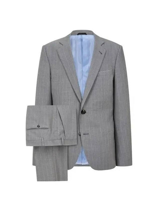 Men s Striped Silk Wool Suit Gray 270812 - GIORGIO ARMANI - BALAAN 1