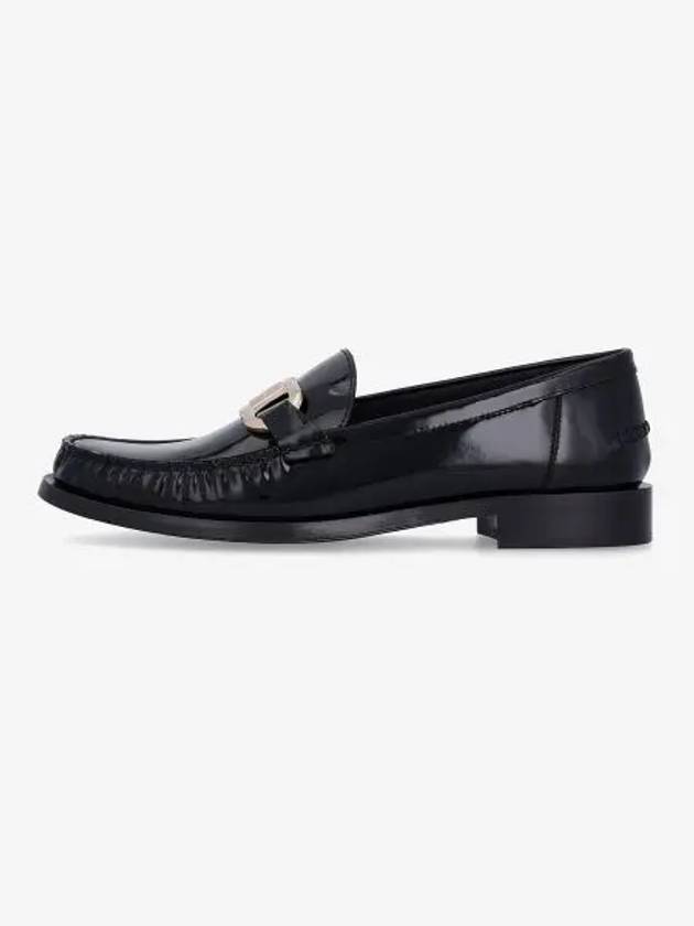 Moccasin Gancini Ornament Loafers Black - SALVATORE FERRAGAMO - BALAAN 2