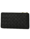 Intrecciato Zipper Long Wallet Black - BOTTEGA VENETA - BALAAN 2