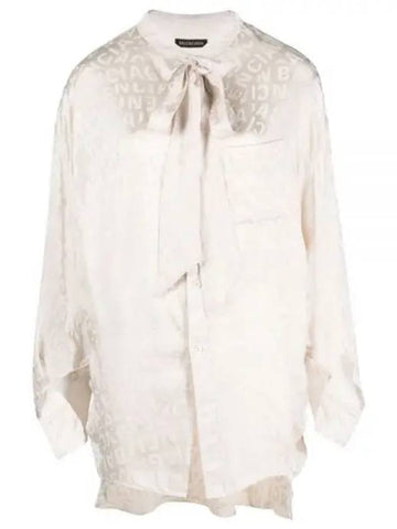 Twist swing silk blouse ivory 675504 TNN10 - BALENCIAGA - BALAAN 1