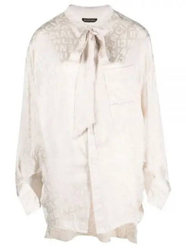 Twist swing silk blouse ivory 675504 TNN10 - BALENCIAGA - BALAAN 1