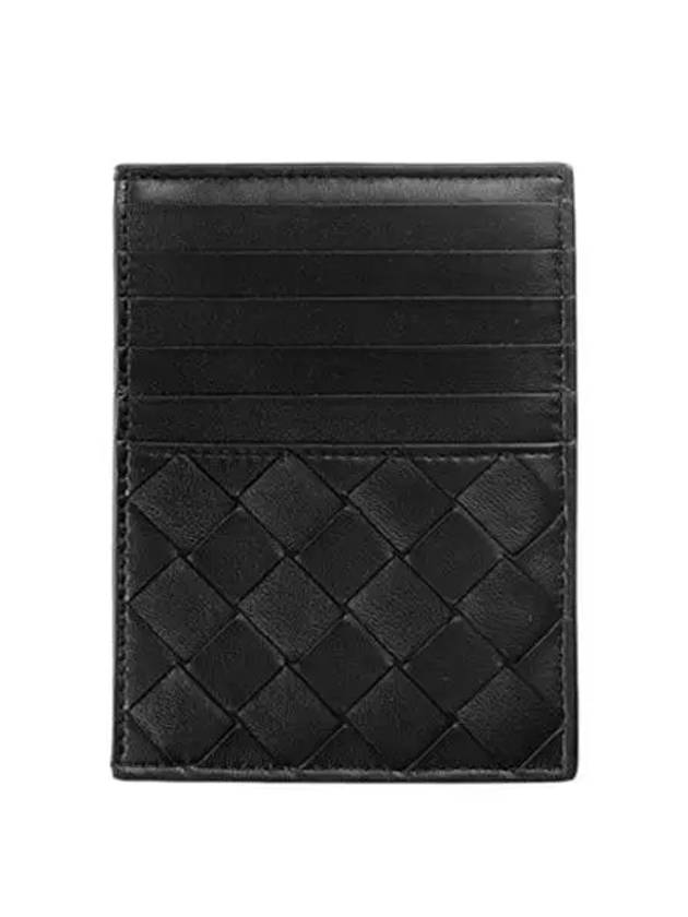 Intrecciato Woven Card Wallet Black - BOTTEGA VENETA - BALAAN 3