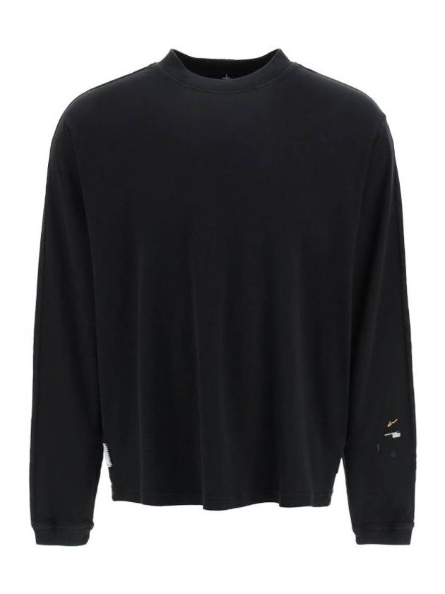 Shadow Project Interlock Mako Cotton Long Sleeve T-Shirt Black - STONE ISLAND - BALAAN 1