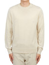 Crew Neck Wool Knit Top Beige - THEORY - BALAAN 2