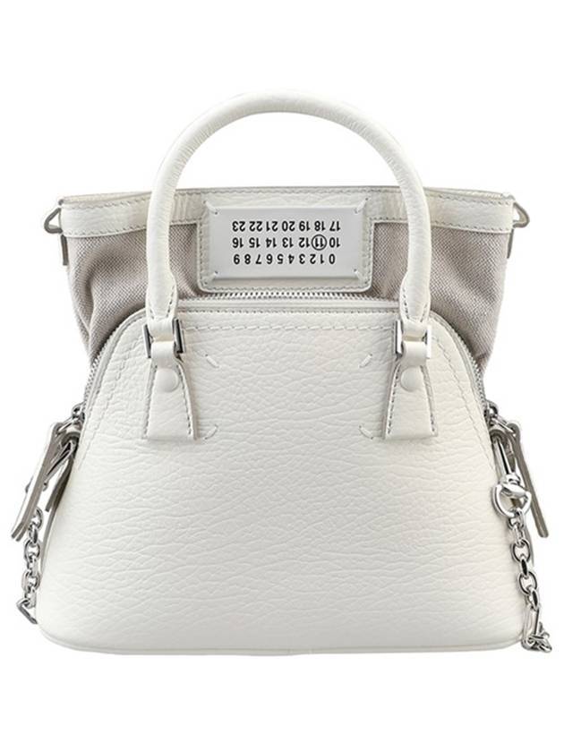 5AC Chain Micro Tote Bag White - MAISON MARGIELA - BALAAN.