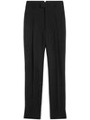 High-Waist Tapered Cigarette Fit Slacks Black - AMI - BALAAN 2