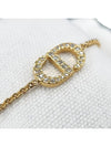 Petit CD Metal Crystal Bracelet Gold - DIOR - BALAAN 6