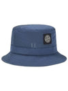 Logo Patch Nylon Metal Bucket Hat Avio Blue - STONE ISLAND - BALAAN 2