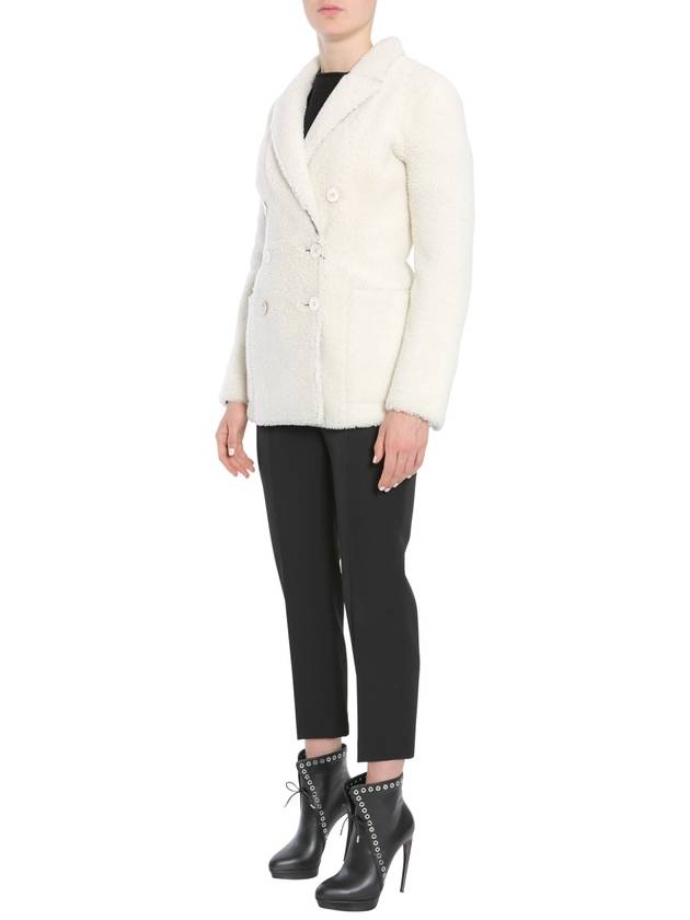 Women's Wool Double Coat White - ALEXANDER MCQUEEN - BALAAN 3