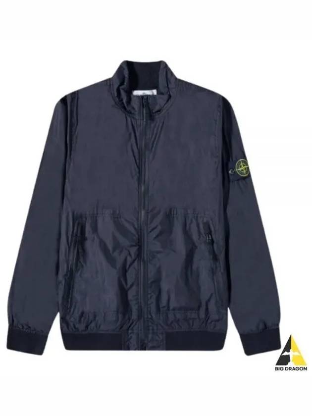 Garment Dyed Crinkle Reps Nylon Zip-up Jacket Navy - STONE ISLAND - BALAAN 2