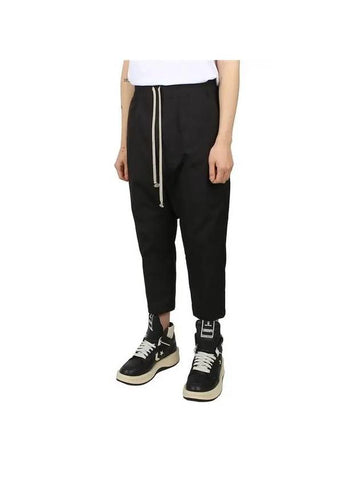 Drawstring Cropped Baggy Pants Black - RICK OWENS - BALAAN 1