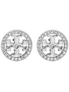 Miller Crystal Stud Earrings Silver - TORY BURCH - BALAAN 2