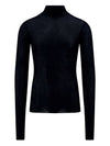 Men's Ribbed Turtleneck Navy - AMI - BALAAN 1