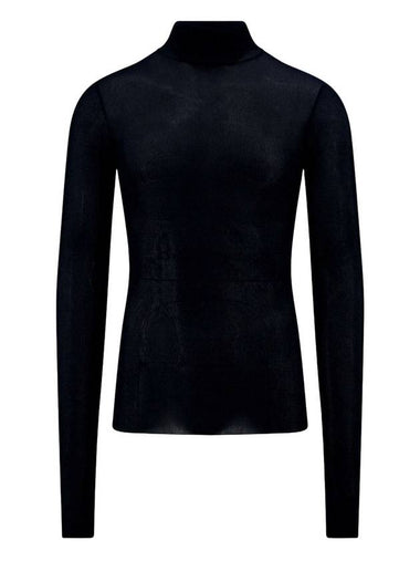 Men's Ribbed Turtleneck Navy - AMI - BALAAN 1