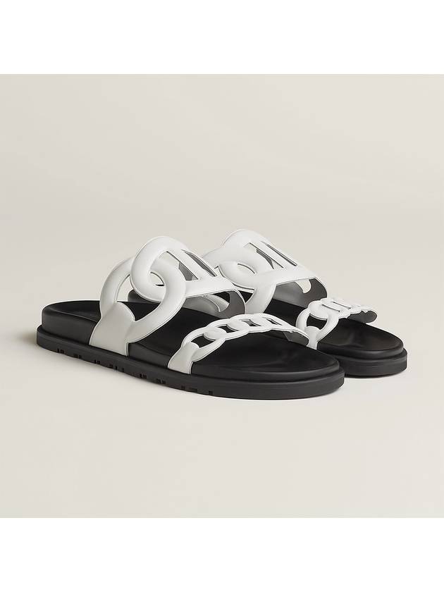 Extra Leather Sandals Blanc - HERMES - BALAAN 2