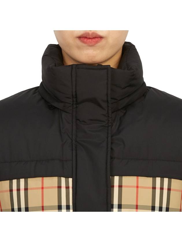 Check Reversible Down Padding Beige Black - BURBERRY - BALAAN 11