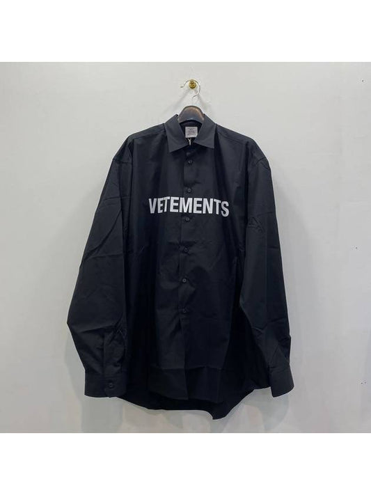 Logo black shirt jacket UE51SH300B - VETEMENTS - BALAAN 2