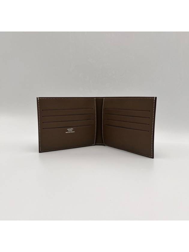 Citizen Twill Compact Card Wallet Brown - HERMES - BALAAN 7