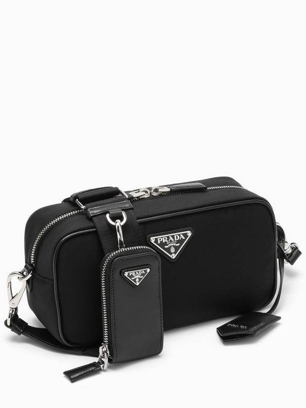 Logo Recycled Nylon Cross Bag Black - PRADA - BALAAN 3