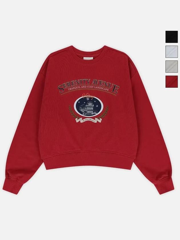 Serenity Haven Graphic Sweatshirt Red - LE SOLEIL MATINEE - BALAAN 2