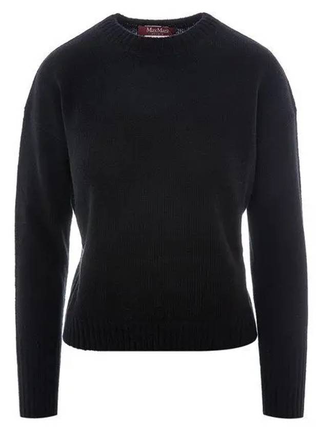 Alinda Crew Neck Knit Top Black - MAX MARA - BALAAN 2