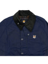 Maison Kitsune collab Beaufort Waxed Jacket Indigo - BARBOUR - BALAAN 4