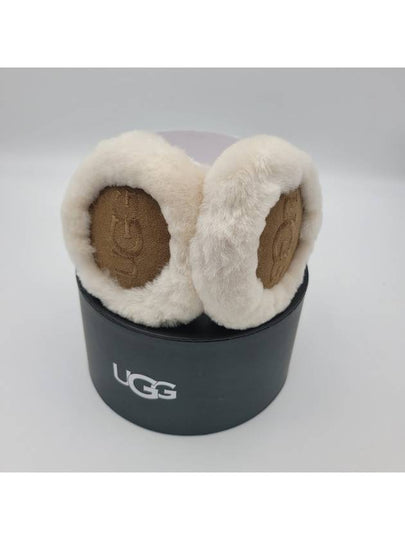 Fleece Earmuffs Embroidered Logo Chestnut USA - UGG - BALAAN 2