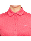 Alaya Jacquard Short Sleeve Polo Shirt Azalea - J.LINDEBERG - BALAAN 7