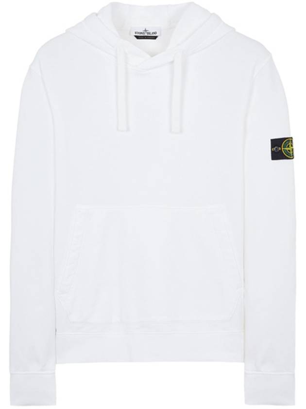 Waffen Patch Cotton Fleece Hoodie White - STONE ISLAND - BALAAN 2