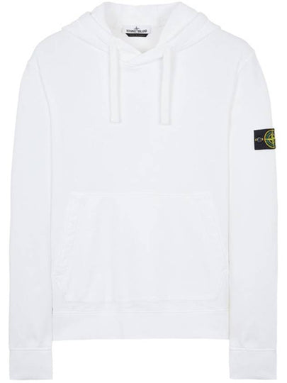 Waffen Patch Cotton Fleece Hoodie White - STONE ISLAND - BALAAN 2