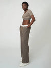 AU42PT05 Hip slung pants dark beige - ATHPLATFORM - BALAAN 6