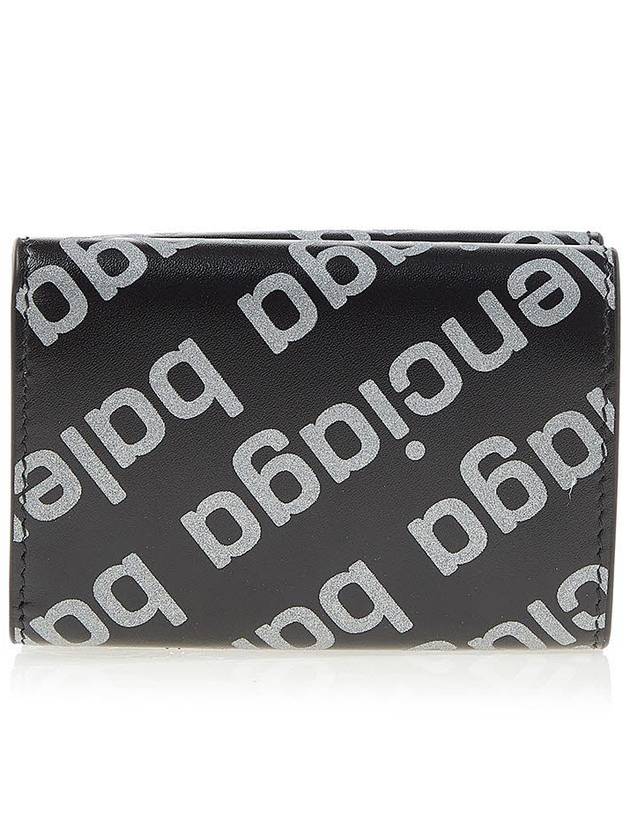 All-Over Logo Tri-Fold Half Wallet Black - BALENCIAGA - BALAAN 4