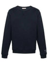 Logo Patch Crew Neck Sweatshirt Navy - VALENTINO - BALAAN 2