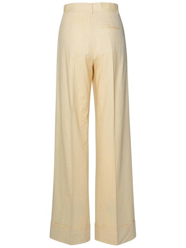 The Andamane 'Nathalie' Ivory Wool Blend Trousers - ANDAMANE - BALAAN 3