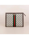 Ophidia Pouch Clutch Bag Beige Ebony - GUCCI - BALAAN 4