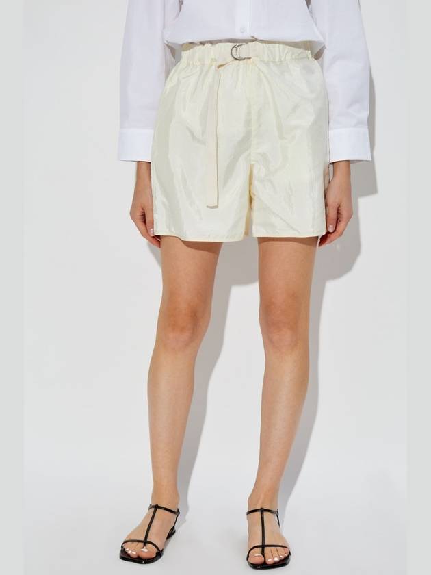 JIL SANDER+ Shorts With Silk Finish, Women's, Cream - JIL SANDER - BALAAN 3